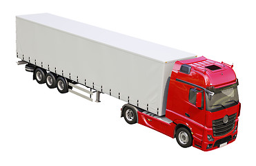 Image showing Semi-trailer truck isolated