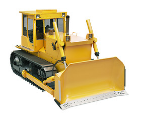 Image showing Heavy crawler bulldozer  isolated 