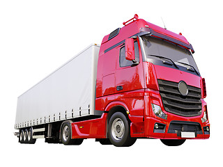 Image showing Semi-trailer truck isolated