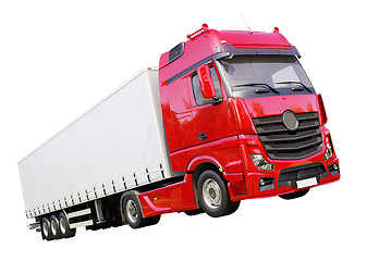 Image showing Semi-trailer truck isolated