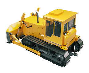 Image showing Heavy crawler bulldozer  isolated 