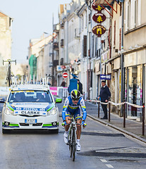 Image showing The Cyclist Clarke Simon- Paris Nice 2013 Prologue in Houilles
