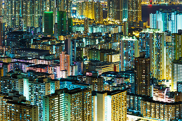 Image showing Kowloon downtown at night