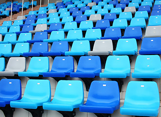 Image showing Audience seat in stadium