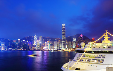 Image showing Hong Kong city at night