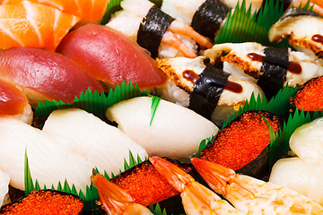 Image showing Assorted japanese sushi