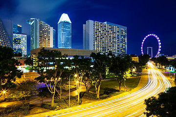 Image showing Singapore city at night