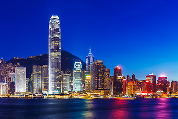 Image showing Hong Kong skyline at night