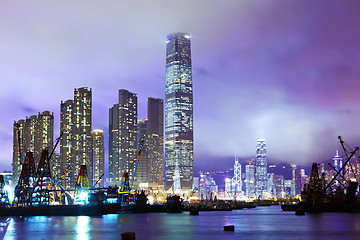 Image showing Hong Kong skyline at night