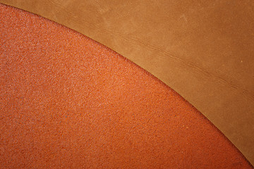Image showing Two brown leather texture