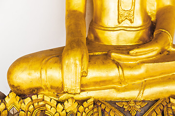 Image showing Part of the golden buddha statue