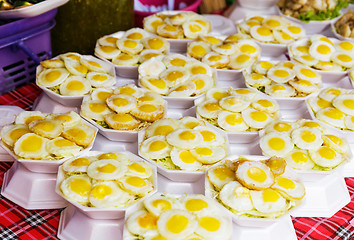 Image showing Thai style fried egg on street