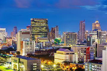 Image showing Bangkok city at night