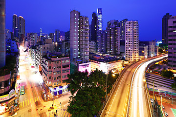 Image showing Kowloon side in Hong Kong at night