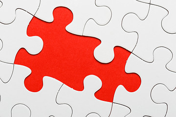 Image showing Incomplete puzzle with missing piece