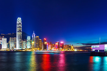 Image showing Hong Kong skyline at night