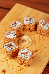 Image showing sesame sushi rolls