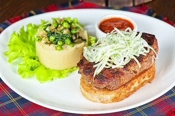 Image showing Gourmet steak meat