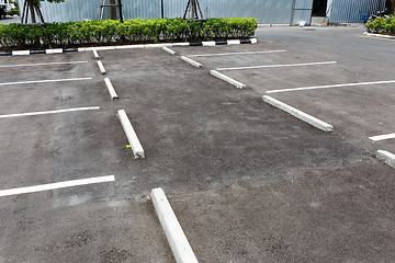 Image showing Empty outdoor car park