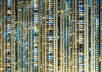 Image showing apartment building at night