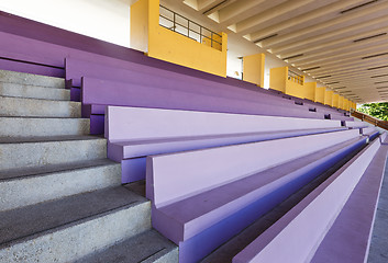 Image showing Audience bench in stadium