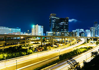 Image showing Highway at night