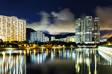 Image showing New territories in Hong Kong at night