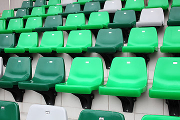 Image showing Audience seat in stadium