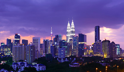 Image showing Kuala Lumpur skyline at night