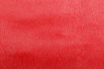 Image showing Striped leather texture in red color