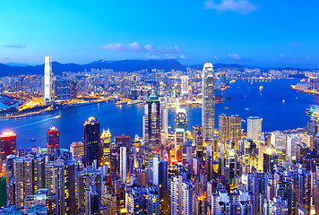 Image showing Hong Kong skyline at night