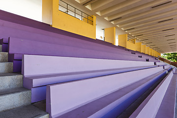 Image showing Audience bench in stadium