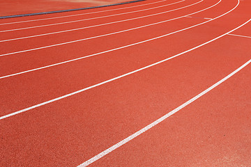 Image showing Red running track