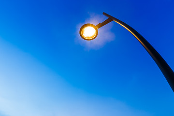 Image showing illuminated lighting pole