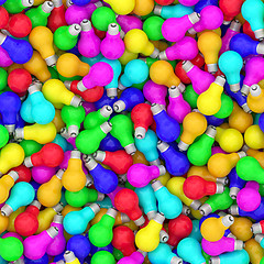 Image showing Background composed of many colorful lightbulbs