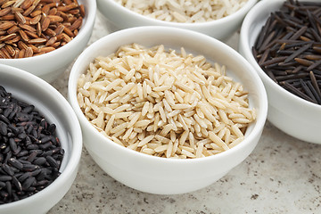 Image showing brown basmati rice grain