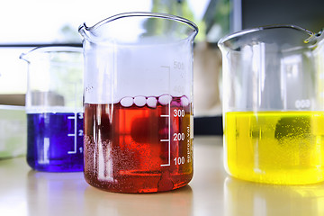 Image showing Three lab measuring glasses