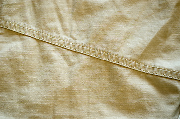 Image showing closeup of  bright pant fabric stitch background