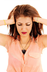 Image showing Girl with headache.