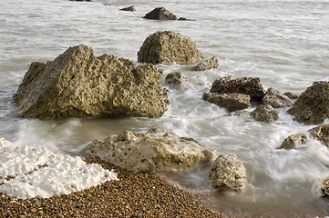 Image showing Rocks on the beach