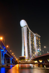 Image showing Marina Bay at night