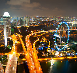 Image showing Singapore's evening cityscape