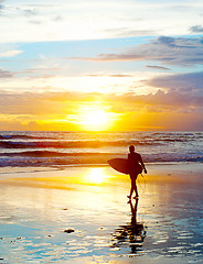 Image showing Surfing on Bali