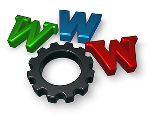 Image showing www letters and cogwheel