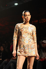 Image showing Asian model on the catwalk