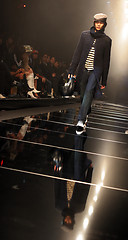 Image showing Asian male model on the catwalk