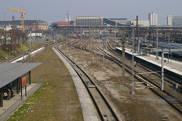 Image showing Railway track in Copenhagen