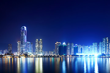 Image showing Tsuen Wan in Hong Kong at night