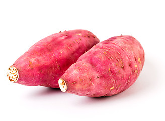 Image showing Organic sweet potatoes