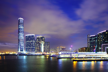 Image showing Kowloon district at night